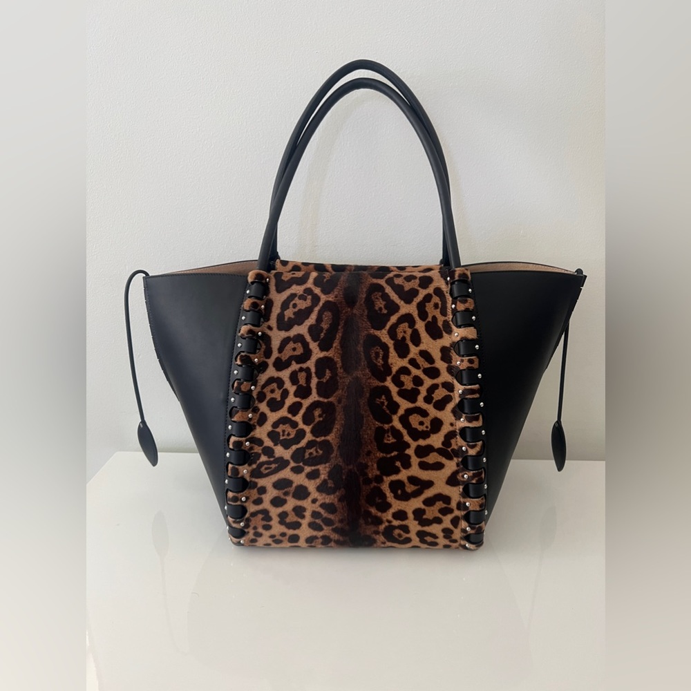 ❌SOLD❌ New $5,250 ALAIA Le Hinge Leopard-Print Calf Hair Tote Bag Handbag - Picture 2 of 16